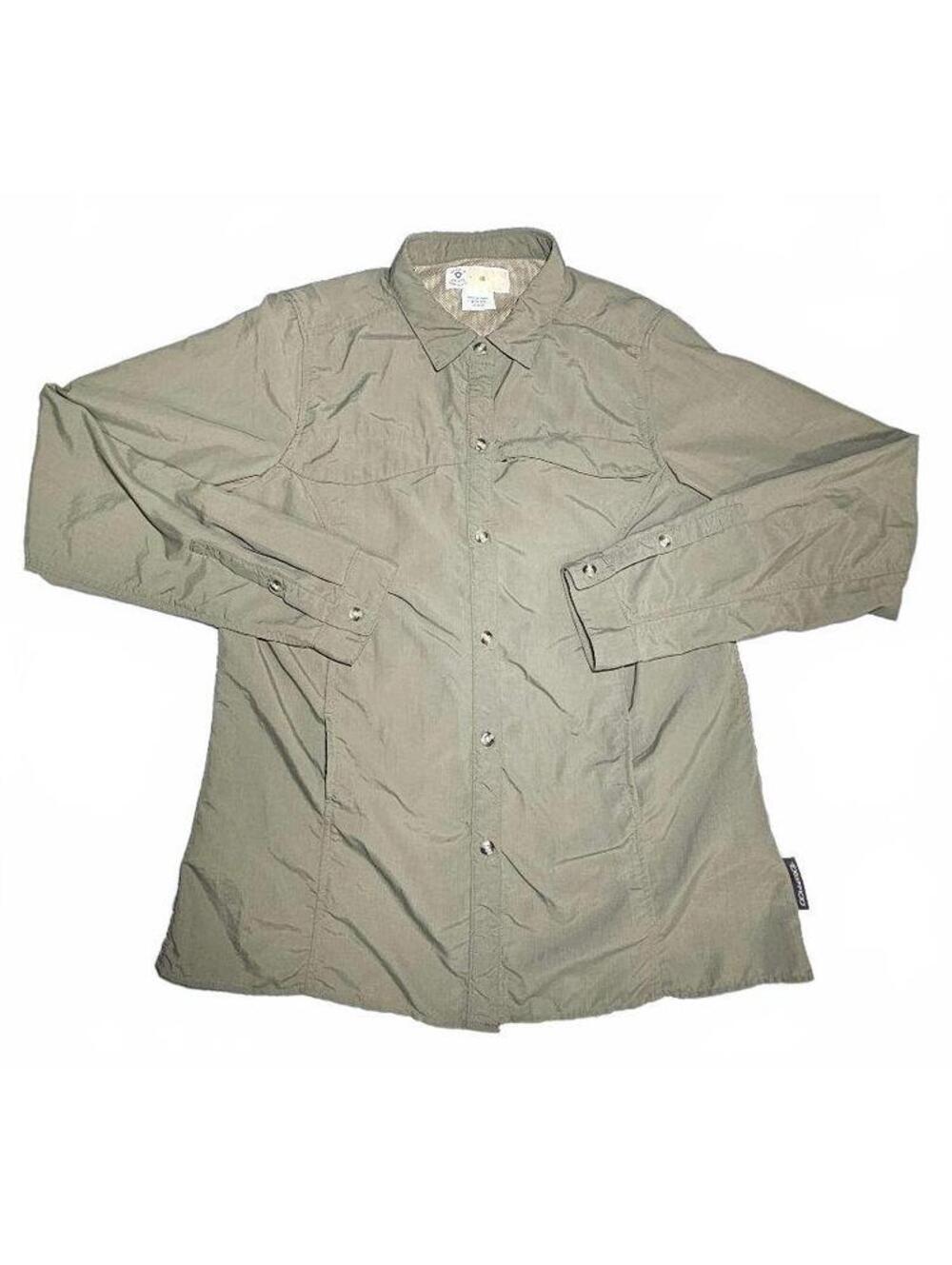 ExOfficio Insect Shield Shirt Women M Olive Hiking Travel
